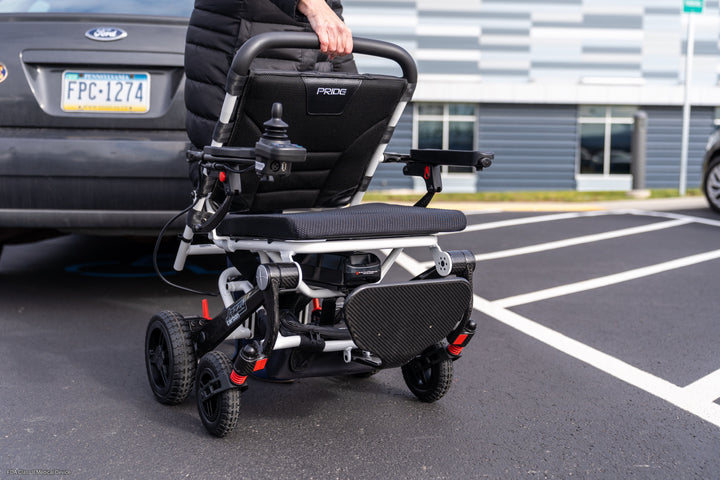 Jazzy Carbon White Power Travel Chair