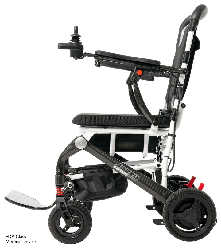 Jazzy Carbon White Power Travel Chair