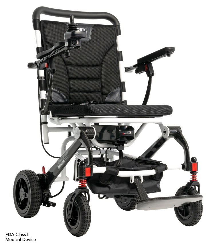 Jazzy Carbon White Power Travel Chair