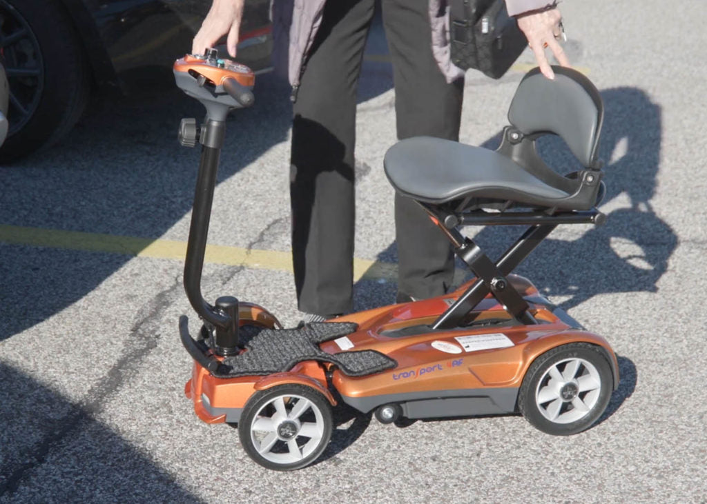 Transport 4 Wheel Automatic Electric Scooter - Metallic Red